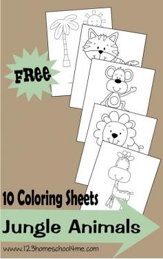 
                    
                        Super cute free printable coloring pages with a jungle theme. These animal coloring sheets are great for toddler, preschool, kindergarten, and more.
                    
                