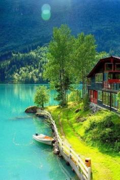 AMAZING PLACES -         Lodalen, Norway... Perfect place to write a novel during the summer...