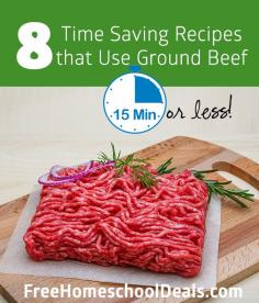 
                    
                        8 Time Saving Recipes that Use Ground Beef - 15 Minutes or Less!
                    
                