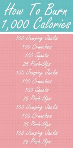 How To Burn 1000 Calories Workout.