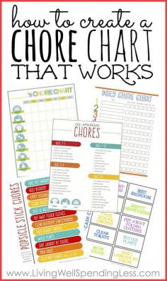 Age appropriate chore chart!