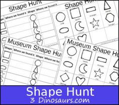 
                    
                        Museum Shape Search with Free Printable Shape Hunt Printable - 3Dinosaurs.com
                    
                