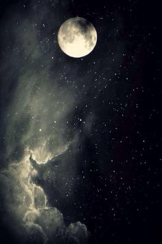 beautiful sky dream moon enchanted clouds nature amazing fantasy pagan wicca fantasy art fullmoon