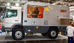 
                    
                        EX 480 Long-distance expedition vehicle. Built atop the Mercedes Atego 1023 chassis,
                    
                