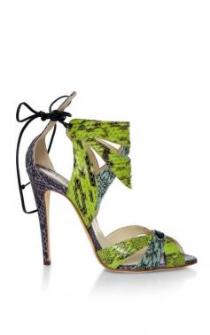 Brian Atwood Uma Snakeskin Sandals • Moda Operandi