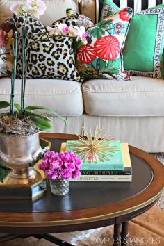 For the living room though! Bold pillows paired with a neutral couch. Perfection.