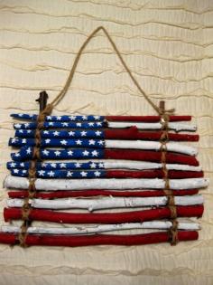 4th American Flag ~ clever idea for a kids project .. so cute