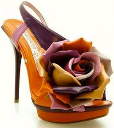 Floral footwear by Gianmarco Lorenzi