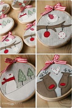 embroidery hoop christmas ornaments