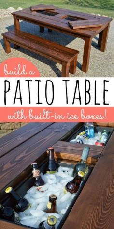 
                    
                        DIY Patio Table with Built-In Drink Coolers | Kruse's Workshop on Remodelaholic.com
                    
                