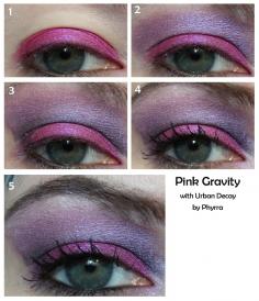 Urban Decay Pink Gravity Makeup Tutorial. Click through to see more!    #beauty #makeup #urbandecay #tutorial