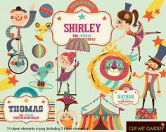 
                    
                        INSTANT DOWNLOAD CIRCUS digital clipart elements by CLIPARTGARDEN
                    
                