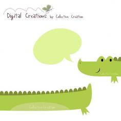 
                    
                        Two Part Crocodile Digital Clipart  Personal by CollectiveCreation
                    
                