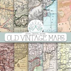
                    
                        Old Maps Digital Paper:  Old Vintage Maps by royaldigitalstore
                    
                