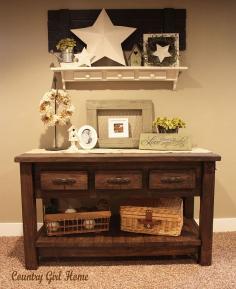 COUNTRY HOME: sofa table tutorial.