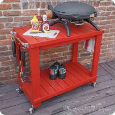 Free DIY Outdoor Furniture Project Plan: Learn How to Build a Table Top Grill Cart