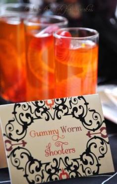 good idea for halloween drinks.  Gummy worms are my favorite candy!!!