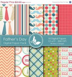 
                    
                        50% Off Father's Day Paper Pack  10 printable by SheryKDesigns
                    
                