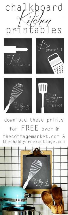 
                    
                        a set of four free kitchen art printables.  It would be fun to hang a picture of kids using each utensil next to it.
                    
                