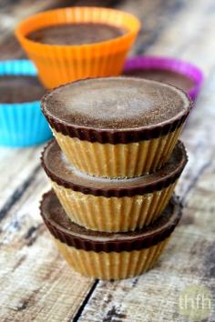 
                    
                        Clean Eating Healthy Peanut Butter Cups...made with only 4 clean ingredients and they're vegan, gluten-free, dairy-free and contain no refined sugar | The Healthy Family and Home
                    
                