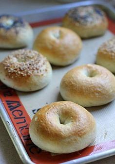 
                    
                        Homemade Bagels, this tutorial makes it looks simple....
                    
                