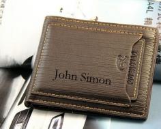 
                    
                        Men Wallets Personalized Mens Wallet Engraved Leather by paperonly
                    
                