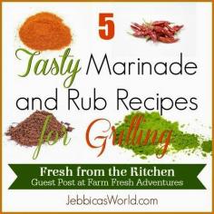 
                    
                        5 Tasty Marinade and Rub Recipes (printable) #grilling #BBQ
                    
                