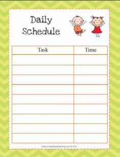 Create a routine for your toddler with this cute printable schedule #homeschool #parenting