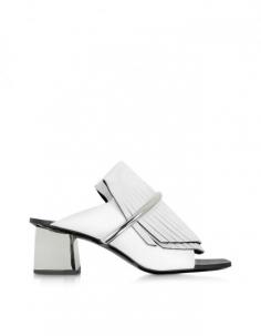 
                    
                        Proenza Schouler White Leather and Suede Fringe Sandal at FORZIERI
                    
                