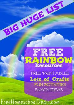 
                    
                        We’ve brought together a colorful list of free rainbow printables, lots of rainbow crafts, fun activities, and festive rainbow themed snack ideas!
                    
                
