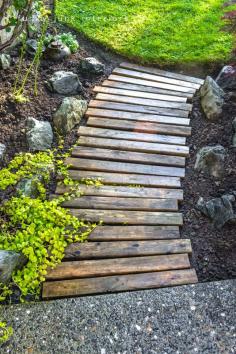 pallet garden | pallet wood walkway for the garden Funky Junk Interiors