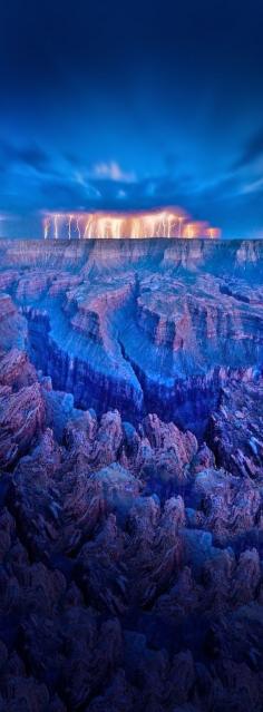 ♥ Lightning at Grand Canyon, Arizona, USA #lightning #grandcanyon