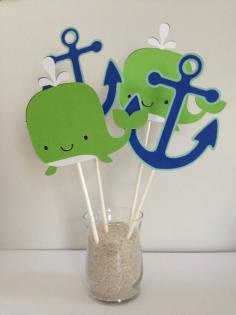 
                    
                        12 Blue and Lime Green Whale Cupcake Toppers by MiaSophias on Etsy
                    
                