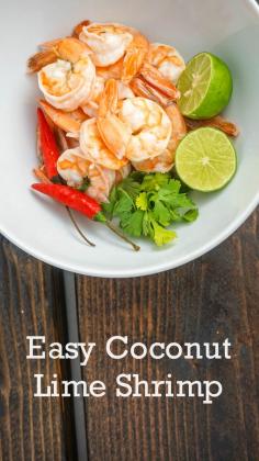 
                    
                        Quick and easy coconut lime shrimp for under 200 calories and only 4 Weight Watchers PointsPlus
                    
                