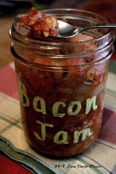 
                    
                        Low Carb Bacon Jam-This is great over scrambled eggs, how we had it this a.m. Also with cream cheese as an appetizer. Put it on burgers, chicken, sandwiches. All sorts of things could use a little sweet bacon side.
                    
                