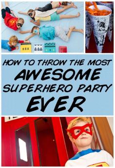 How To Throw The Most Awesome Superhero Party Ever (SUPER foods; super hero cuffs craft; balloon #Party Ideas