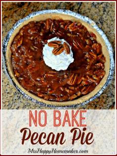 
                    
                        Want Pecan Pie but don't wanna heat up your kitchen in this hot weather? Try this No Bake version to soothe those cravings & not crack up the air conditioner!
                    
                