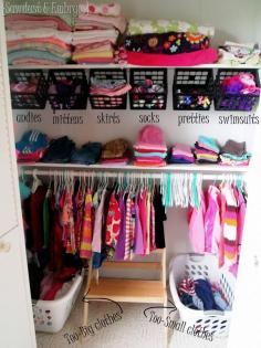 Little girls' closet organization ideas {Sawdust and Embryos} - Copy
