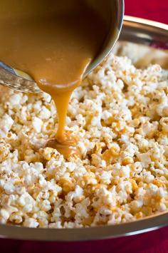 
                    
                        Salted Caramel Popcorn (the chewy kind) - this is highly addictive! Perfect for gifts and holiday parties!
                    
                