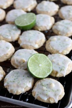 
                    
                        Key Lime Cookies are soft, chewy, with a hint of lime, smooth white chocolate chips, and a citrus glaze on top.
                    
                