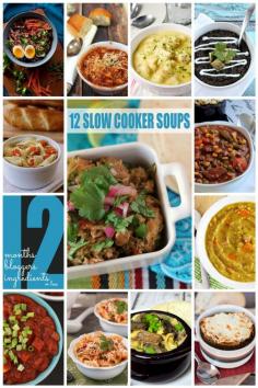 
                    
                        12 amazing SLOW COOKER SOUPS! #12bloggers
                    
                