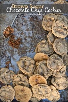 
                    
                        Brown Sugar Chocolate Chip Cookies from JensFavoriteCooki... - dark brown sugar makes these chewy cookies rich and delicious!
                    
                