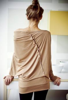 
                    
                        Capuccino asymmetric longsleeved Muse blouse with by LeMuse
                    
                