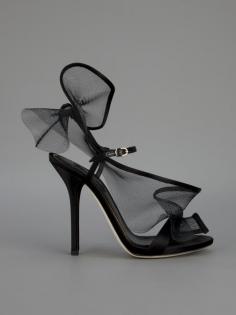 Dolce & Gabbana Mesh Detail Sandal Pump ($690) ❤ liked on Polyvore