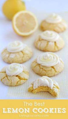 
                    
                        Lemon Crinkle Cookies Recipe with Lemon Frosting. Livinglocurto.com
                    
                