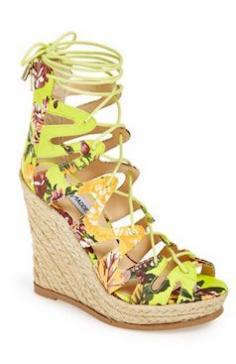 
                    
                        Steve Madden floral gladiator wedge
                    
                