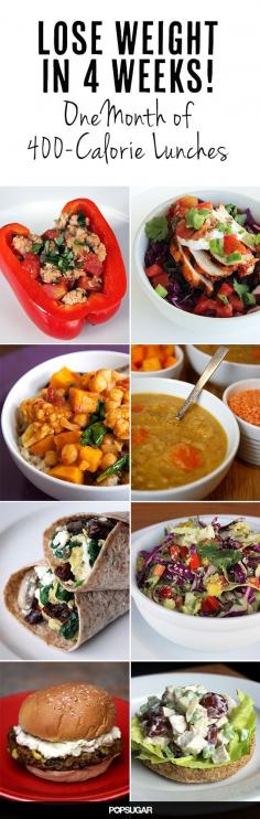 
                    
                        400 calorie different lunches for a month
                    
                