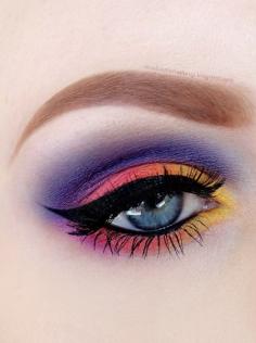 
                    
                        Yellow, pink and purple eyeshadow #vibrant #smokey #bold #eye #makeup #eyes
                    
                
