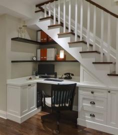 
                    
                        Oh, now that is a great idea. The problem with having a staircase in a tiny house is that it effectively makes the central space seem smaller, but if it, instead, creates the study . . .
                    
                