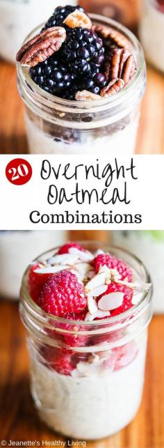 
                    
                        Twenty Healthy Overnight Oatmeal Recipe Combinations - these no-cook oatmeal in mason jars are a quick, healthy grab-and-go breakfast. Make a batch for the week and use any of these 20 recipe combinations. Nutrition facts included in this post. ~ jeanetteshealthyl... Silk
                    
                